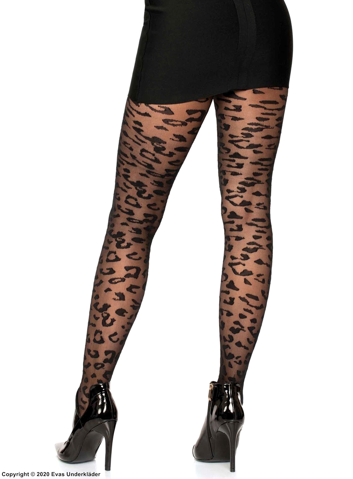 Gemusterte Strumpfhose, Leopard